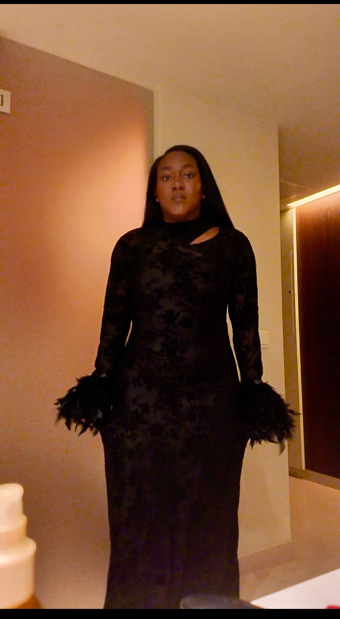 Noir Maxi (With Feathers)